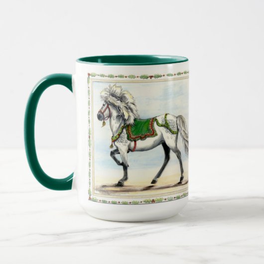 Frey Jol Icelandic Horse Christmas Tasse (Links)