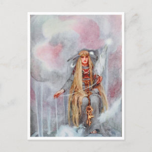 Freya, die die Wolken spinnt von Helen Stratton Postkarte