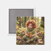Freya Fall Elf Magnet (Vorderseite/Rückseite)
