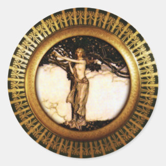 Freya Gold Runder Aufkleber