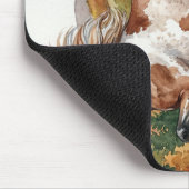Freya Icelandic Horse in Autumn Forest Mousepad (Ecke)