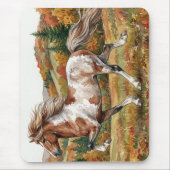 Freya Icelandic Horse in Autumn Forest Mousepad (Vorne)