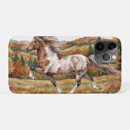 Freya Isländerpferd im Herbstwald Case-Mate iPhone Hülle (Rückseite (Horizontal))