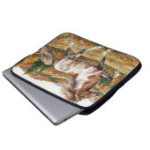 Freya Isländerpferd im Herbstwald Laptopschutzhülle (Vorne Knopf)