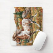Freya Isländerpferd im Herbstwald Mousepad (Mit Mouse)