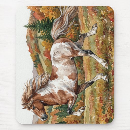 Freya Isländerpferd im Herbstwald Mousepad (Vorne)