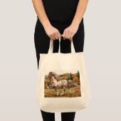 Freya Isländerpferd im Herbstwald Tragetasche (Vorderseite (Produkt))