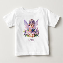 Freya Lilac Fairy Personalisiert Baby T - Shirt
