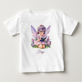 Freya Lilac Fairy Personalisiert Baby T - Shirt