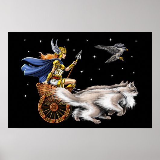 Freya Norse Mythology Goddess Poster (Vorne)