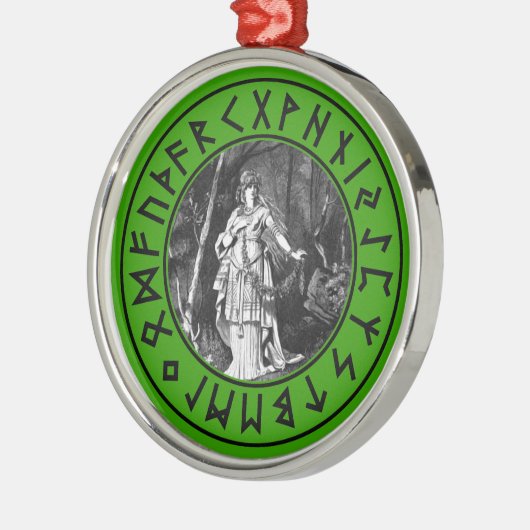 Freya Schild Silbernes Ornament (Links)