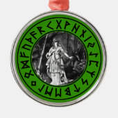 Freya Schild Silbernes Ornament (Vorne)