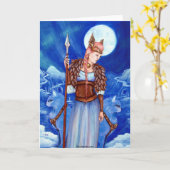 Freya Skandinavier-Göttin Karte (Gelbe Blume)