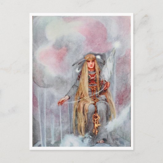 Freya Spinning the Clouds durch Helen Stratton Postkarte (Vorderseite)