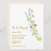 FREYA Wildblume Simple Wedding Einladung (Vorne/Hinten)