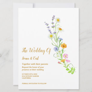 FREYA Wildblume Simple Wedding Einladung