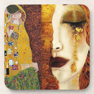 freyas-trars-the-kiss-portraits-by-gustav-klimt getränkeuntersetzer