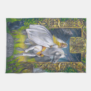 Freyja fährt durch den Arch von Folkvangr Geschirrtuch