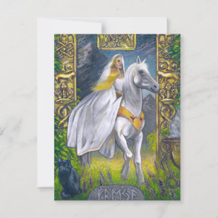 Freyja fährt durch die Tore von Folkvangr Postkarte