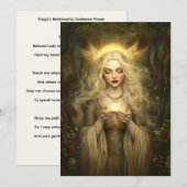 Freyja’s Relationship Guidance Prayer Altar Card Einladung (Vorne/Hinten)