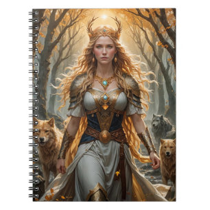 Freyja Spiral Notebook Norse Goddess Inspiriert Notizblock