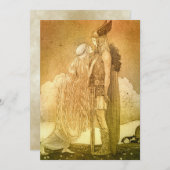 Freyja und Svipdag von John Bauer 1911 Einladung (Vorne/Hinten)