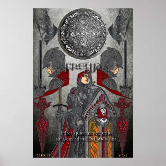 Freyjr Queen Silver Shieldmaidens Poster (Vorne)