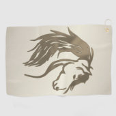 Friar Gray Horse Head Golfhandtuch (Horizontal)