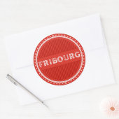 Fribourg City Pride Emblem – Swiss Identity Runder Aufkleber (Umschlag)