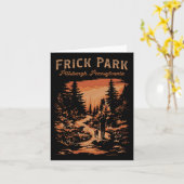 Frick Park Pittsburgh Pennsylvania Vintages Wander Karte (Gelbe Blume)