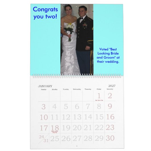 Frick Wedding 2009 Kalender (Jan 2027)
