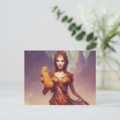 Fricken Chicken Goddess Postcard Postkarte (Stehend Vorderseite)