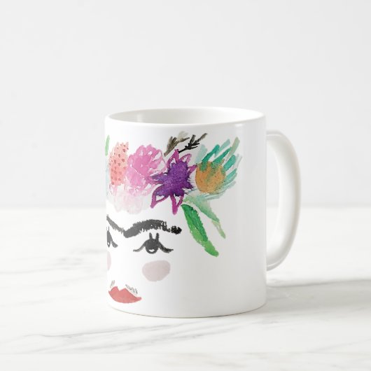 Frida Inspiriert Kaffeetasse (VorderseiteRechts)