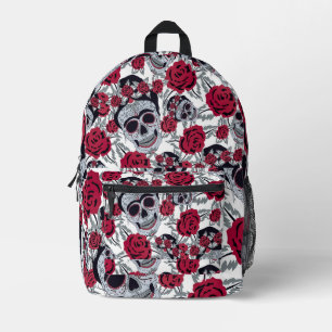 Frida Kahlo and Roses Bedruckter Rucksack