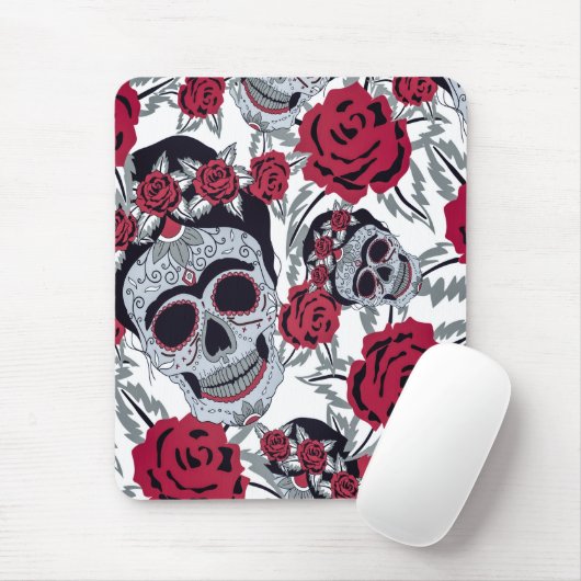 Frida Kahlo and Roses Mousepad (Mit Mouse)