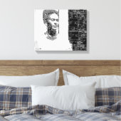 Frida Kahlo Black and White Portrait Leinwanddruck (Insitu (Schlafzimmer))