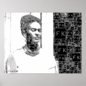 Frida Kahlo Black and White Portrait Poster (Vorne)