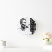 Frida Kahlo Black and White Portrait Runde Wanduhr (Zuhause)