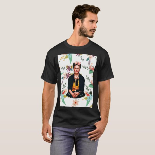 Frida Kahlo Blume Classic T - Shirt (Vorne ganz)