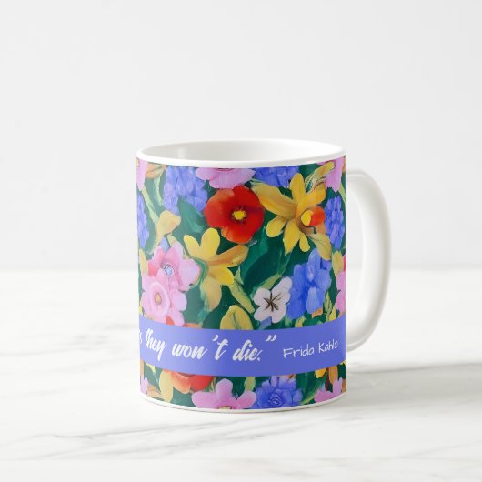 Frida Kahlo, Blume gestrichen Kaffeetasse (VorderseiteRechts)