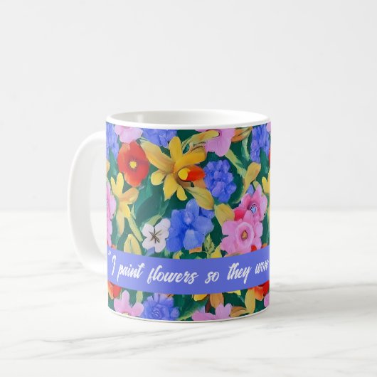 Frida Kahlo, Blume gestrichen Kaffeetasse (Vorderseite Links)