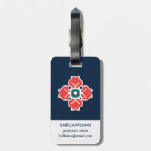 Frida Kahlo| Blumentribut Gepäckanhänger (Rückseite vertikal)