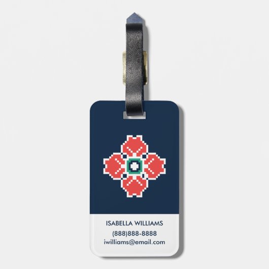 Frida Kahlo| Blumentribut Gepäckanhänger (Rückseite vertikal)