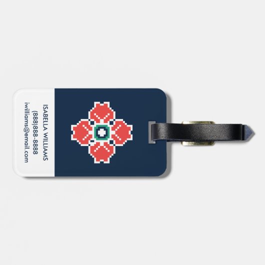 Frida Kahlo| Blumentribut Gepäckanhänger (Rückseite horizontal)