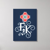 Frida Kahlo | Blumentribut Leinwanddruck (Vorderseite)