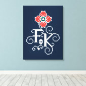 Frida Kahlo | Blumentribut Leinwanddruck (Insitu (Holzboden))