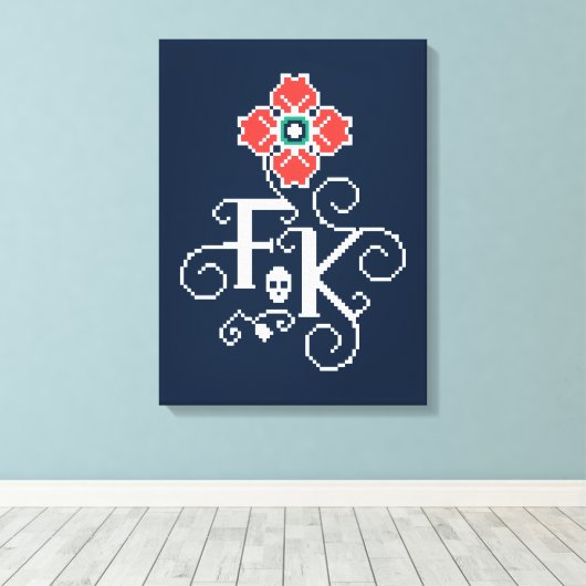 Frida Kahlo | Blumentribut Leinwanddruck (Insitu (Holzboden))