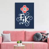 Frida Kahlo | Blumentribut Leinwanddruck (Insitu (Wohnzimmer))