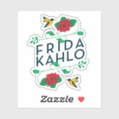 Frida Kahlo | BlumenTypografie Aufkleber (Blatt)