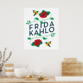 Frida Kahlo | BlumenTypografie Poster (Küche)